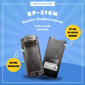 Bic0210n-1800 Promaxpower Bp-210 / Bp-210n 1800mah Ni-mh Battery For Ic-a6 Ic-a24 Ic-v8 And More