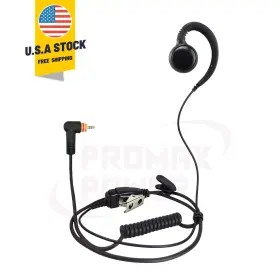 Ep-5027-as Promaxpower Swivel Earpiece With Ptt Mic For Motorola Radios Sl300 Sl3500 Sl7580 Tlk110