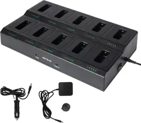 Rt22 Retevis 818230622264 10-way Walkie Talkie Charger Ten Way Multi Unit