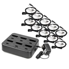C9003a Retevis 2pin Earpiece Mic Ptt Headset Kenwood 10pcs Six-way Charger For Rt22