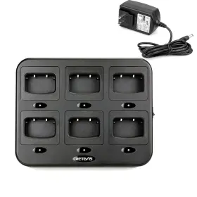C9059a-c9059b-c9059c-c9059d Retevis Six-way Charger For Rt22 Walkie Talkie