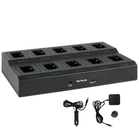 C9059p Retevis 10 Way Multi Unit Rapid Gang Charger For Rt68 Rb69 Walkietalkie