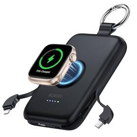 Rorry B0d69cc78c 10000mah Pd 20w Fast Charging Portable Power Bank With Built-in Cables