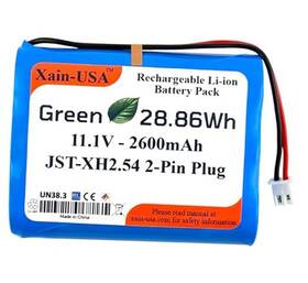 Shenzhen A&s Power Technology Co. & Pkcell Xain-11.1v2.6-xh2.54-2p Powerful Replacement 11.1v Li-ion Battery. 2600mah Capacity 3s1p Config Jst