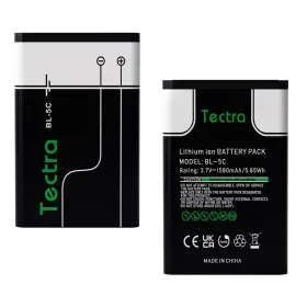 Bl-5c Tectra 780669004594 2-pack 1580mah Rechargeable Battery Suitable For Household Portable Rad