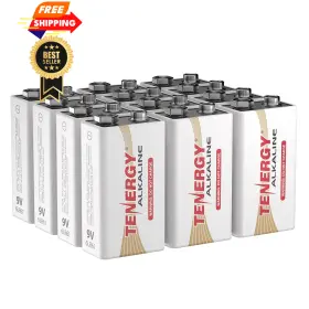 6lr61 Tenergy 40921 9v Alkaline Battery Non-rechargeable For Smoke 12 Pack