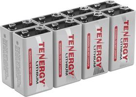 Tenergy 844949032407 9v Lithium Batteries 1200mah Non-rechargeable 10 8 Pack
