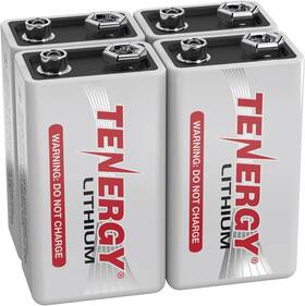 Tenergy 90693 9v Lithium Batteries 1200mah Non-rechargeable 10 4 Pack