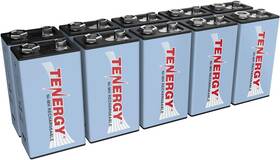 Tenergy 96040 9v Nimh Battery High Capacity 250mah Rechargeable 9 Volt 10 Pack
