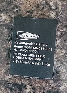 Ultralast 160001 7.4v 800mah 5.9wh Li-ion Replacement Battery For Cobra Two-way Radio