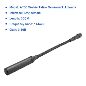 E002-b1020 Vipjq 30cm Radio Gooseneck Antenna Gain Cs Tactical For Tk-372 Lt-6288 Px-666
