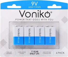 6lr61 Voniko 9v Batteries - Alkaline Battery 4 Pack Ultra Count Of 1