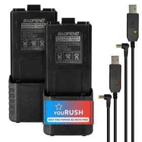 Uv5r Yourush 763236254561 2 Pack Bl-5 Extended Battery 3800mah With Usb Charging Cables - Compatib