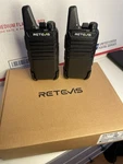 Retevis RT21 Portable Handheld Two-way Radios Set With Charger Black Open. Price: $38.99.