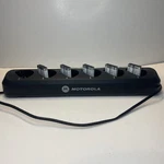 Motorola RPN4036A CU15-E6058-000F 6-BAY Drop In Charger Assembly & Batteries Used. Price: $100.00.
