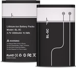 Battery For BL-5C, 3000MAH 2PCS High Capacity Replacement Compatible Wi New. Price: $19.76.
