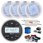 Jbl Marine Gauge Stereo Receiver, Bt Amp W/ Kit, 4X 6.5" 240W Led Speakers, Wire New. Price: $378.49.