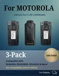 3-PACK Li-ion Battery For Motorola Radio RLN6305 6308, CP110, RDM2070D, RDM2080 New. Price: $67.20.