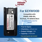 Li-ion Battery For Kenwood KNB45, KNB-45L Radios TK-2207, TK-3206 New. Price: $19.94.
