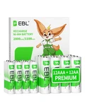 Ebl 24-PACK Aaa Rechargeable Batteries Combo 2800MAH & 1100MAH New. Price: $49.48.
