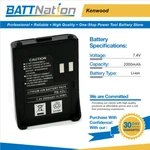 7.4V 2000MAH Li-ion Battery For Kenwood PB-42, PB-42L, PB-42LI, TH-F6, TH-F6A New. Price: $30.00.