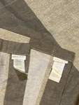 West Elm Curtain Panels Colorblock Stripe Horizontal 48X84 100% Cotton Taupe Used. Price: $38.00.