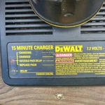 Dewalt DW9117 15-MINUTE Charger 7.2V-18V Black Power Tool Battery Used. Price: $15.00.