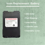 Li-ion Battery For BP-227 Icom Radios IC-F50V, IC-F60V, IC-V85, IC-M88 (1700MAH) New. Price: $19.99.