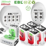 Ebl Li-ion Rechargeable Batteries Volt 6F22 / 4 Slot Battery Charger New. Price: $22.89.
