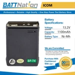 13.2V 1100MAH Nimh Battery For Icom BP-7, BP-7H, CM-7, HTX-202, HTX-404, IC-A20 New. Price: $24.45.