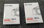 (B2.23) New Batmax Pack, NB-2L Replacement Batteries, Canon Digital Cameras. Price: $9.99.