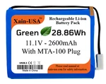 Xain-usa: Rechargeable Li-ion Battery Pack 3S1P, 11.1V 2600MAH 28.8 MTA-100 New. Price: $29.99.
