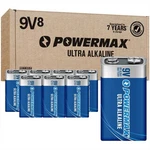 Powermax 8-COUNT 9V Batteries, Ultra Long Lasting Alkaline New. Price: $19.84.