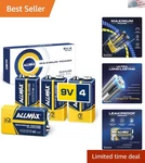 Allmax 9V Alkaline Batteries 4 Count Ultra Long-lasting & Leakproof Design New. Price: $16.99.