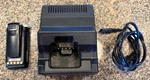M/a-com Harris Tri-chemistry Single Charger CH-104560-007 W/ (1) Battery & Clip Used. Price: $34.99.
