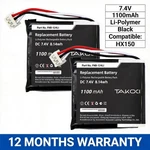 2-PACK 7.4V 1100MAH Replacement Battery For Horizon HX150 FNB-124LI Li-polymer New. Price: $43.60.