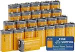 Amazon Basics 9V Volt Batteries 24 Pack Alkaline All Purpose Long Shelf Life New. Price: $22.00.